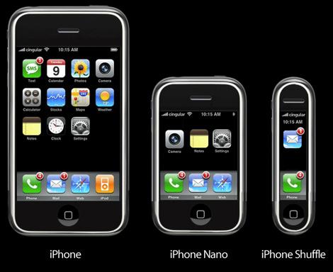 iPhone Nano, iPhone Shuffle